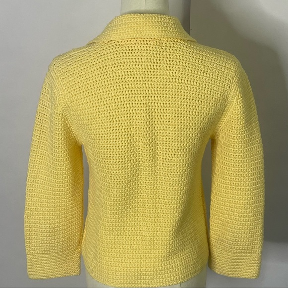 Cynthia Steffe crochet cotton 3/4 sleeve cardigan women’s Size S grandmacore - Picture 8 of 15